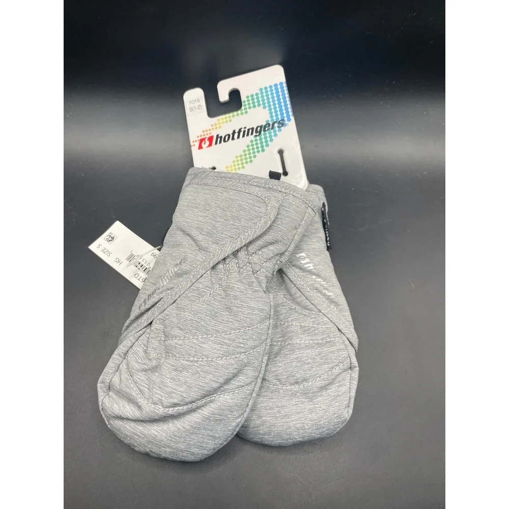 Hotfingers Toddler Mittens Gray Heathered Insulated Winter Gloves Size S 1-2